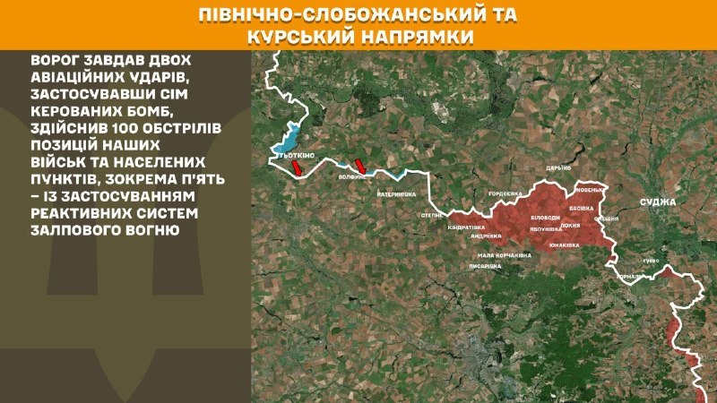 At Kursk and North Slobozhansky(Sumy) direction Ukrainian forces have repelled at least 2 Russian army assaults, - General Staff of Armed Forces of Ukraine reports